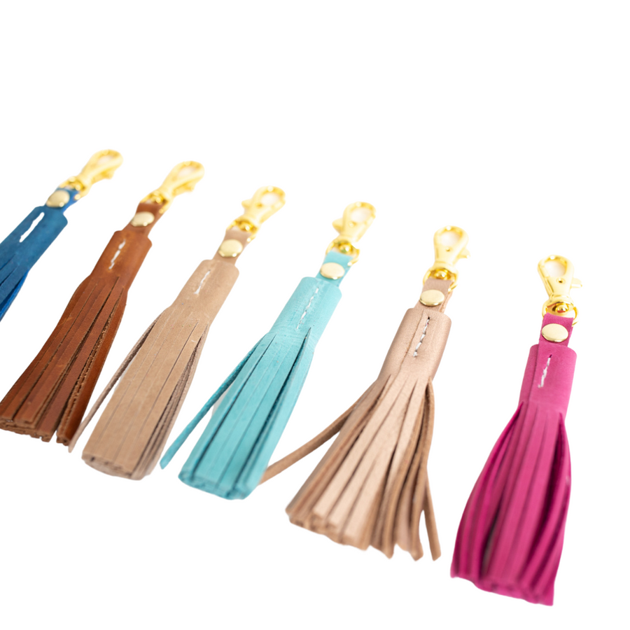 Leather Tassel Keychain READY TO SHIP