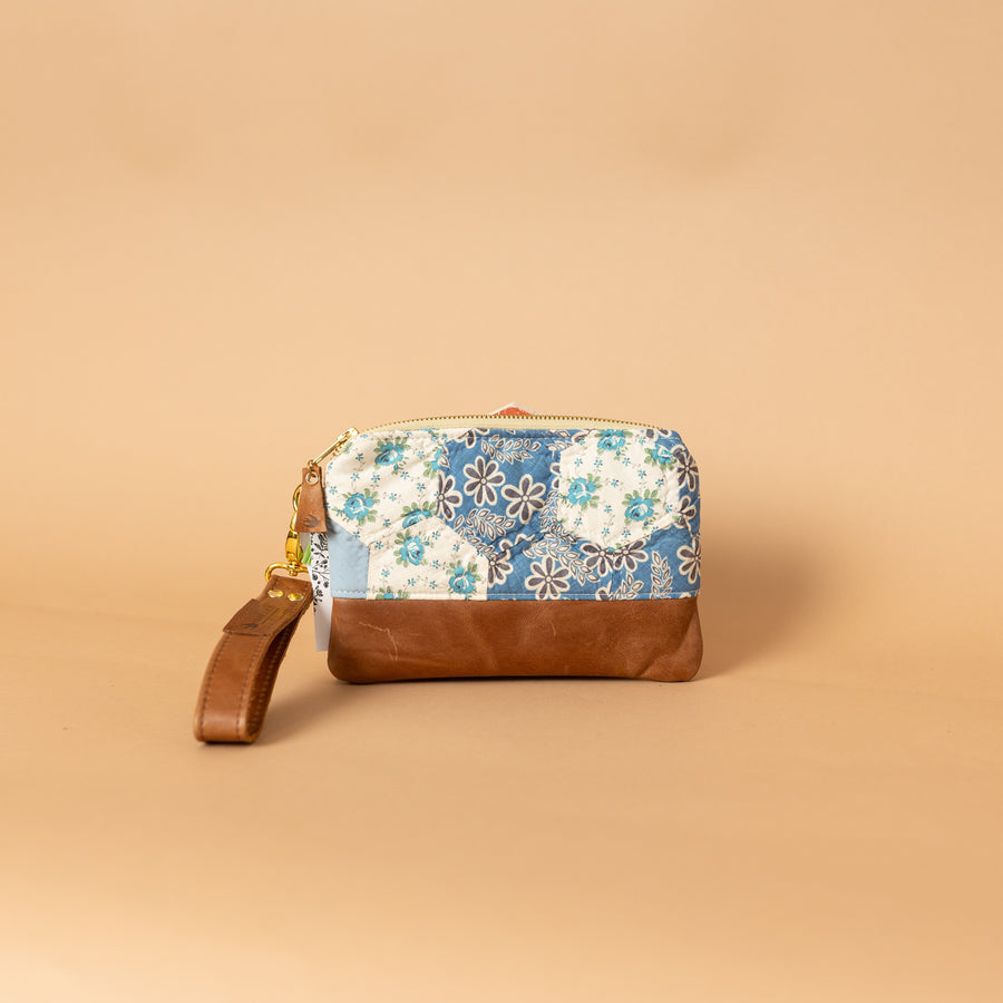 Quilted Small Ivey Wristlet Wallet Genuine Leather- Multiple Options