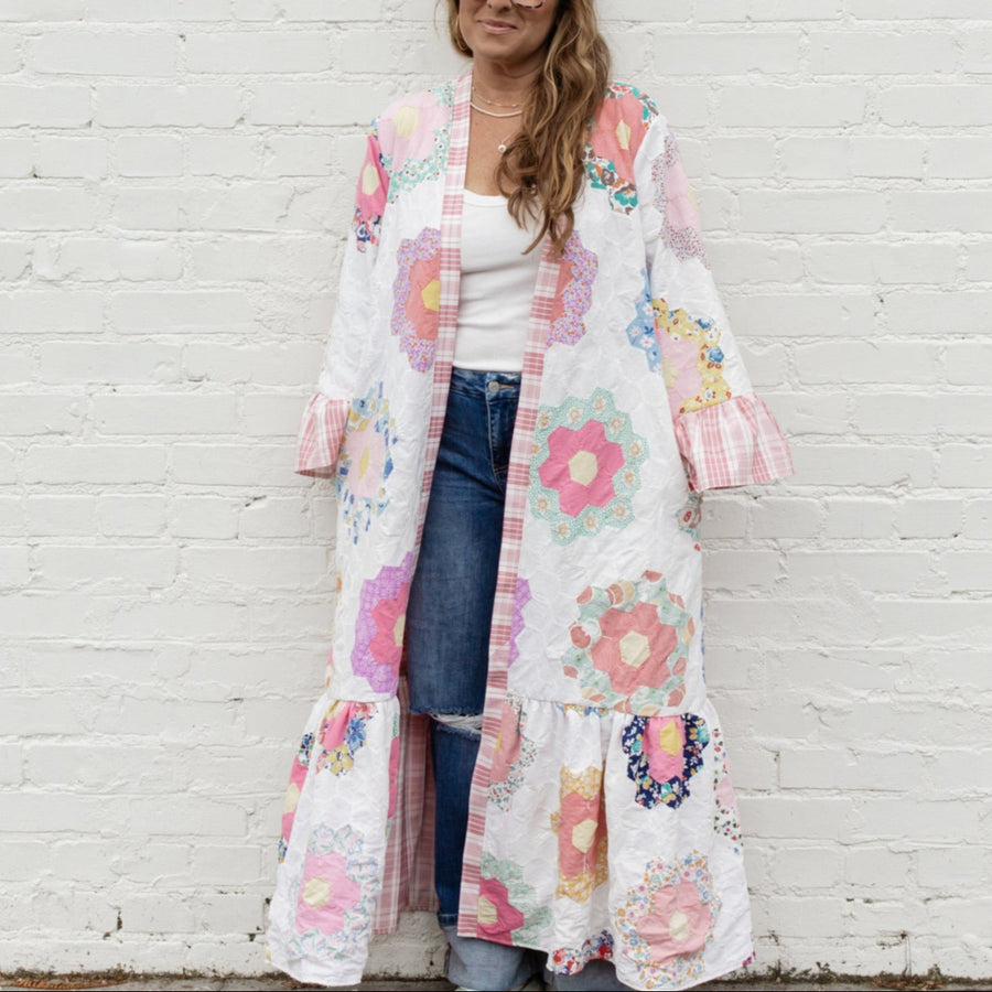 The Quilted Nikki Ruffle Kimono XS/S