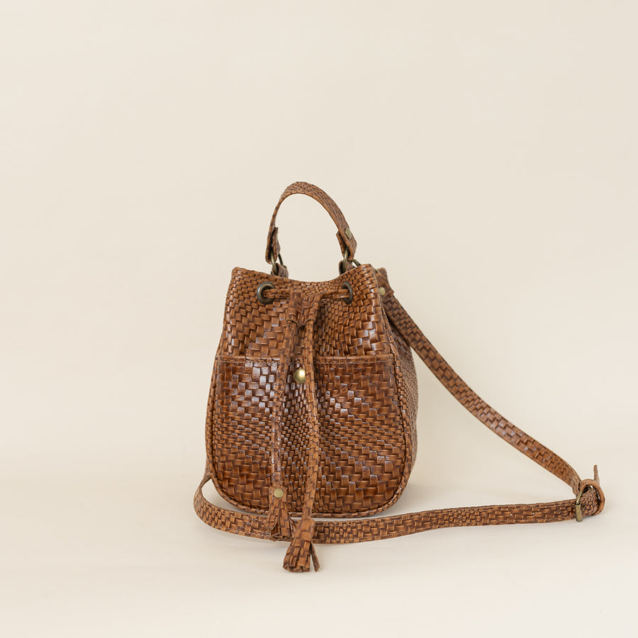 Gina Maria Bag Cognac Butan Woven