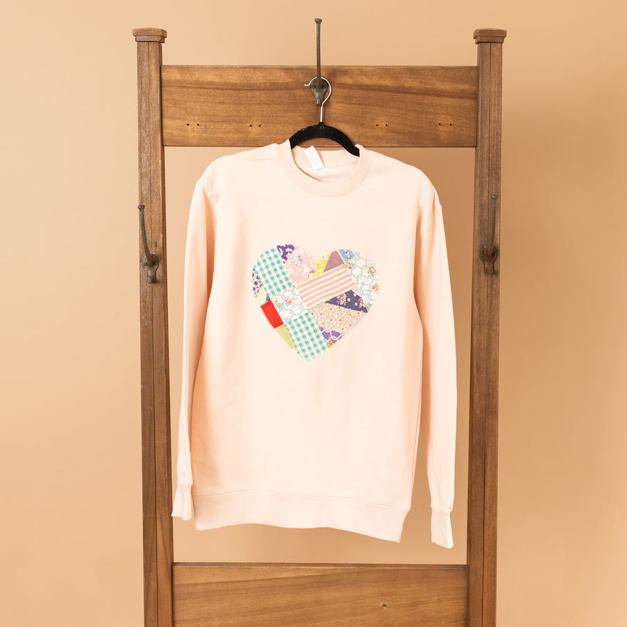 Quilted Heart Sweatshirt