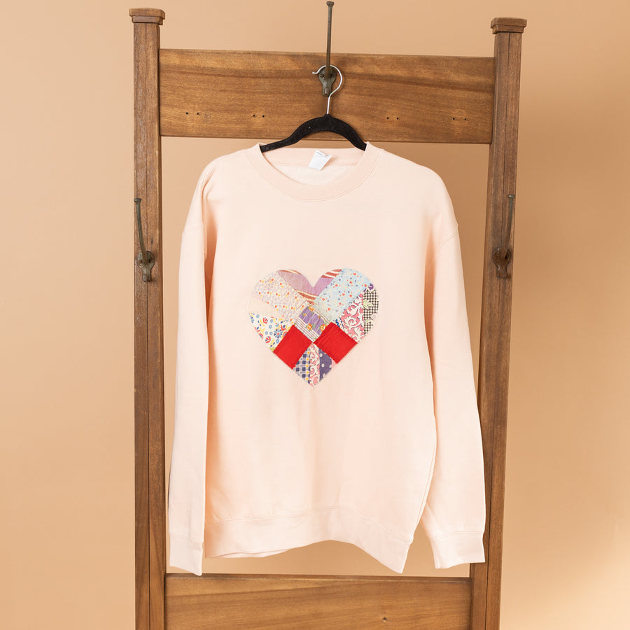 Quilted Heart Sweatshirt