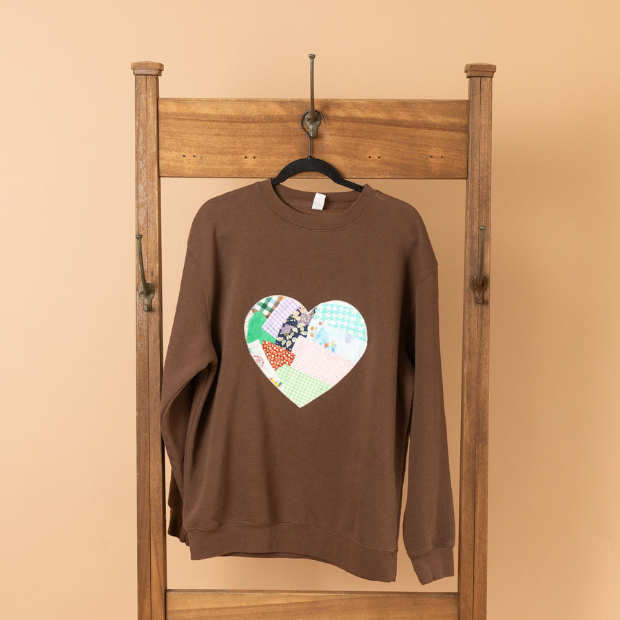 Quilted Heart Sweatshirt