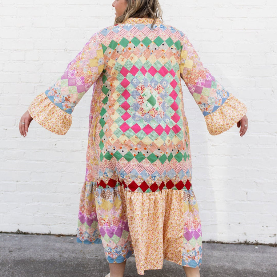 The Quilted Nikki Ruffle Kimono M/L