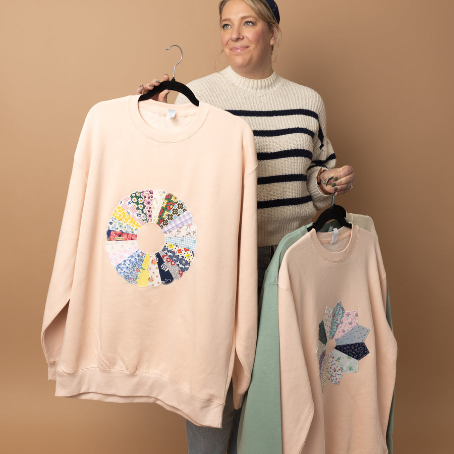 Quilted Dresden Plate Sweatshirt