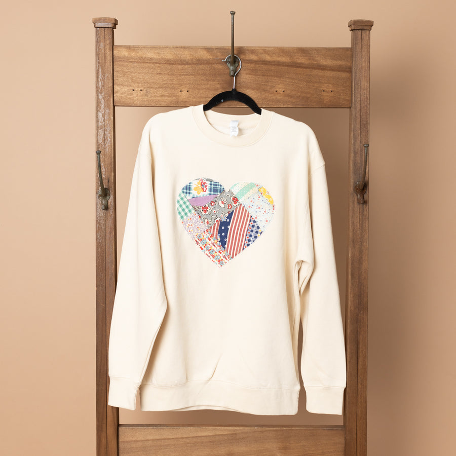 Quilted Heart Sweatshirts Ready to Ship