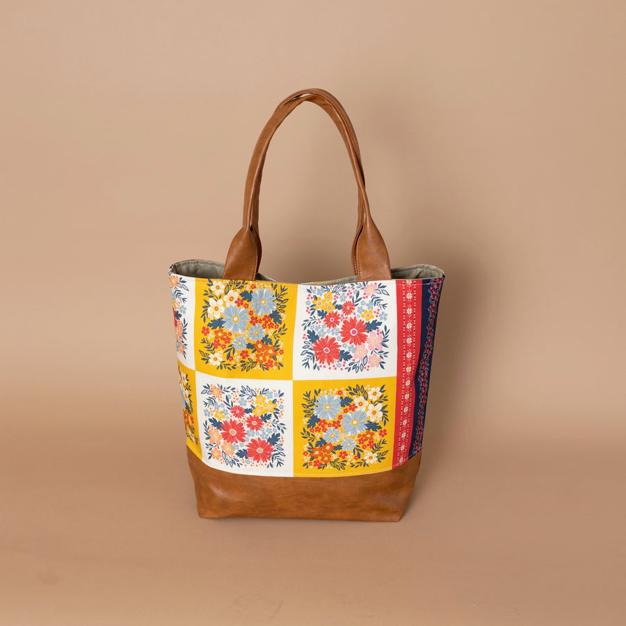 Abbey Tote Opulent Swell with Faux Trim