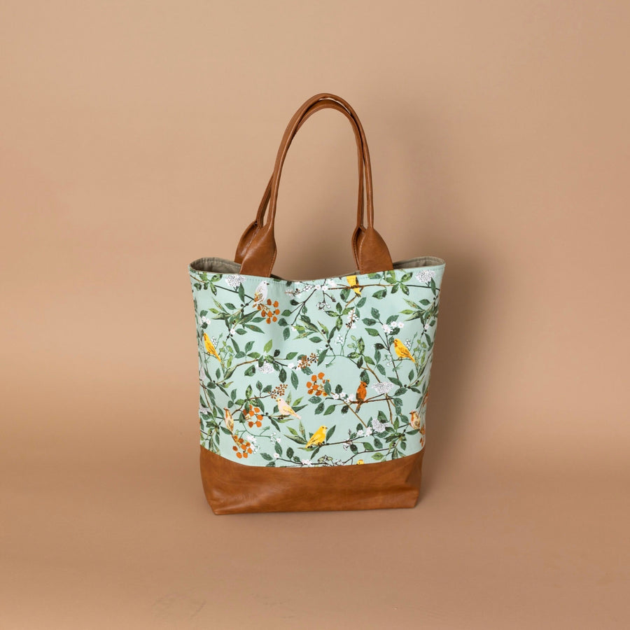 Abbey Tote Melodic Plumage Day with Faux Trim