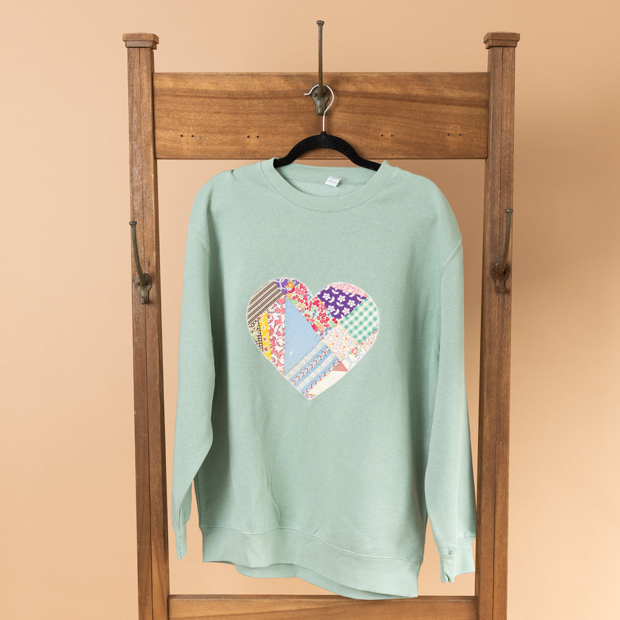 Quilted Heart Sweatshirt