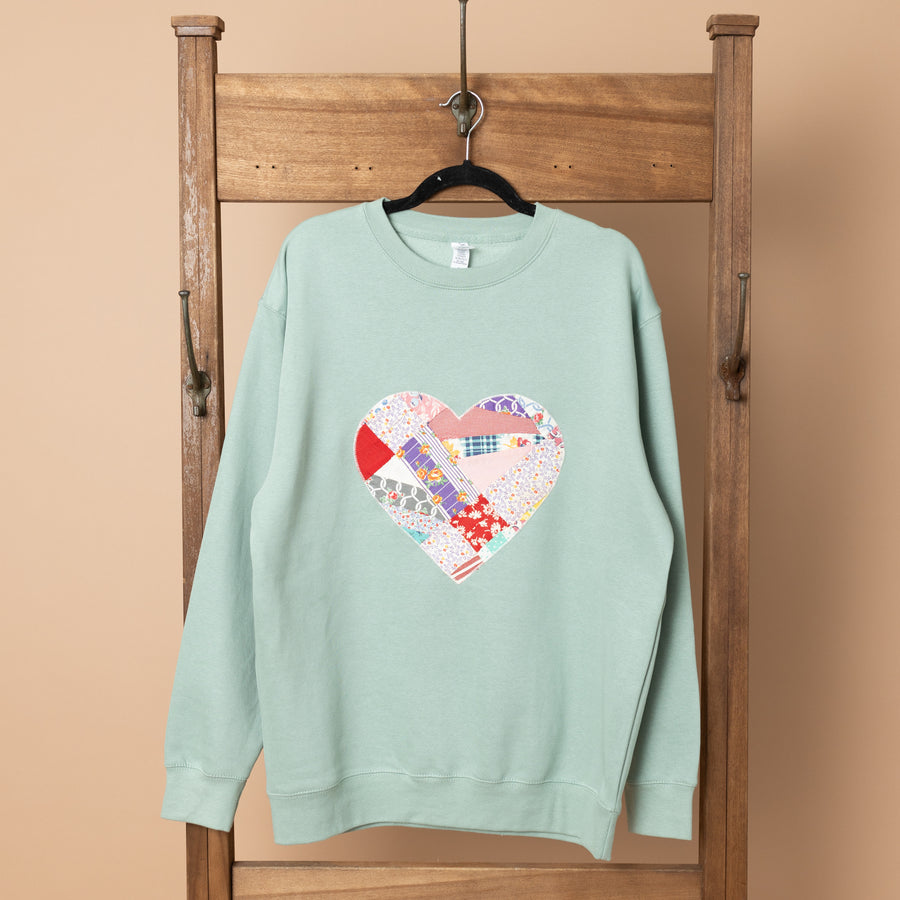 Quilted Heart Sweatshirt