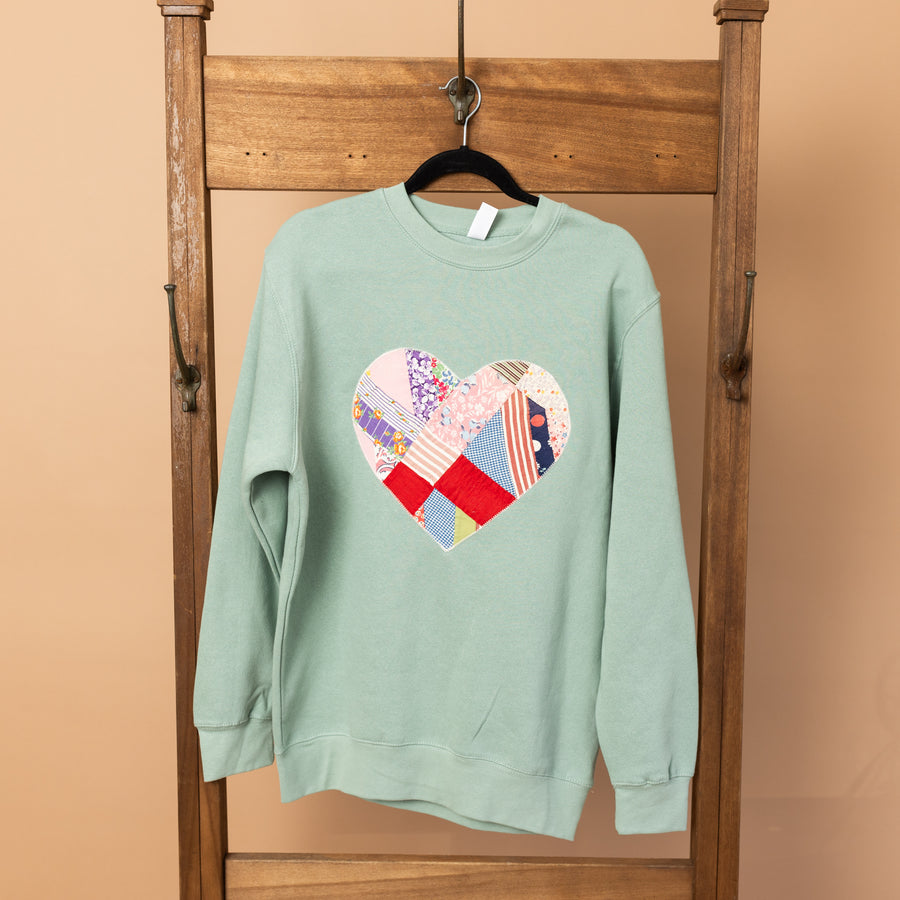 Quilted Heart Sweatshirts Ready to Ship