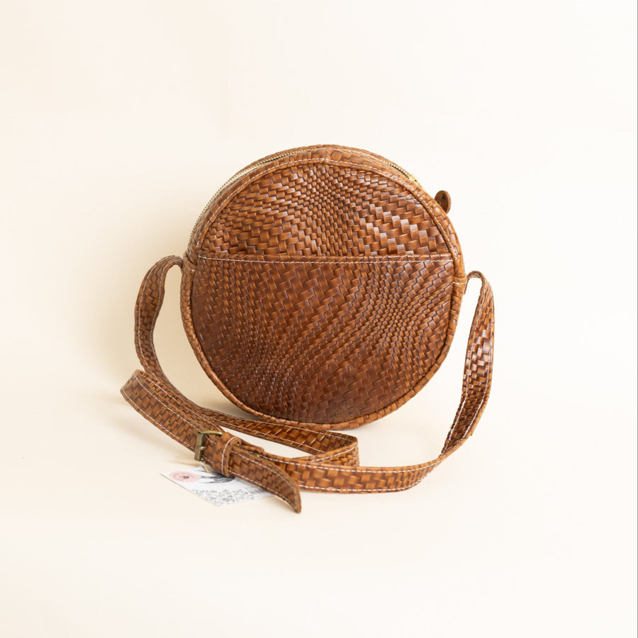 Andi Crossbody Cognac Butan Woven