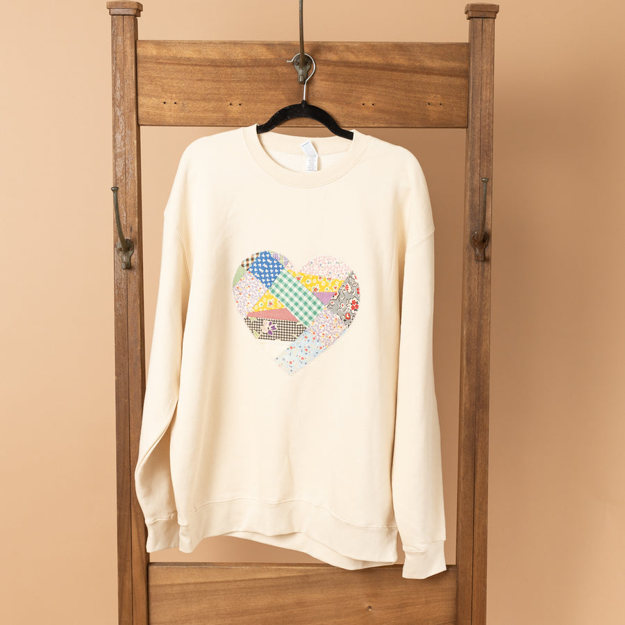 Quilted Heart Sweatshirts Ready to Ship