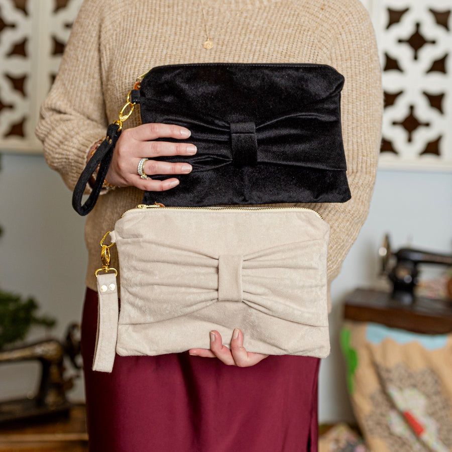 Velvet Bow Clutch