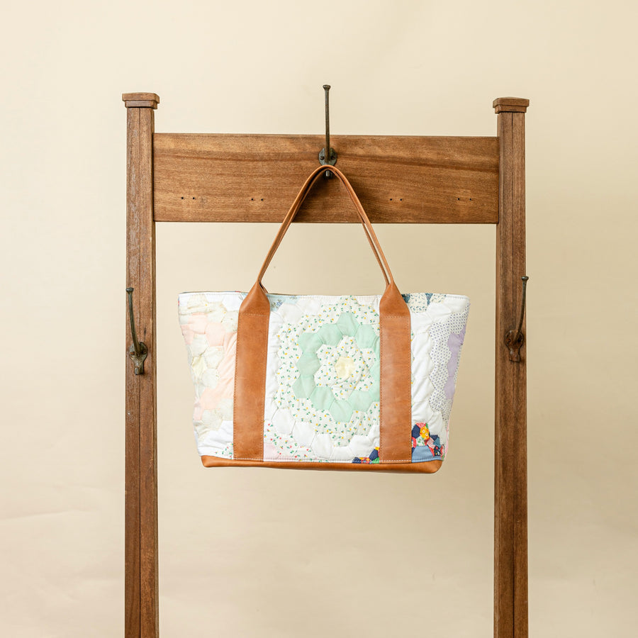 Grandmother's Garden Quilted Mae Tote