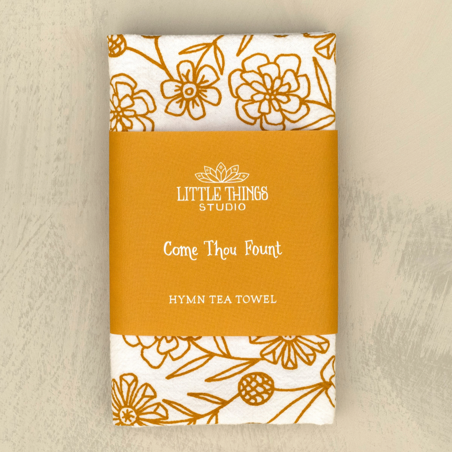 Come Thou Fount Hymn Tea Towel — 24" x 20"