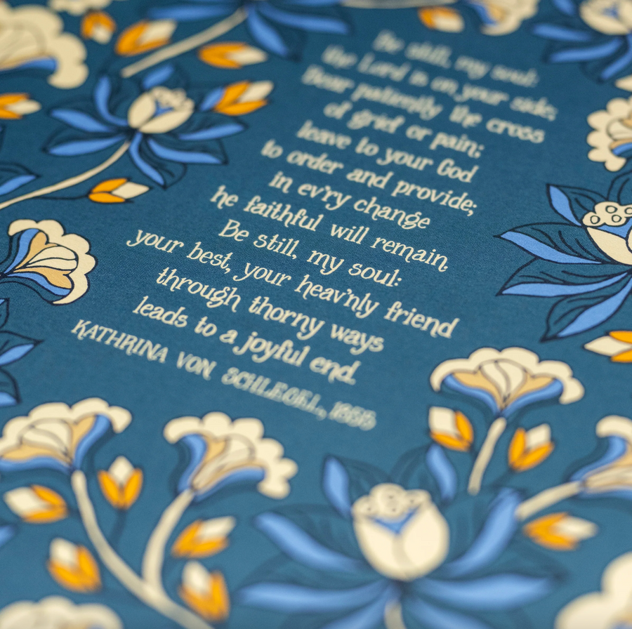 Little Things Studio Be Still My Soul Hymn Art Print