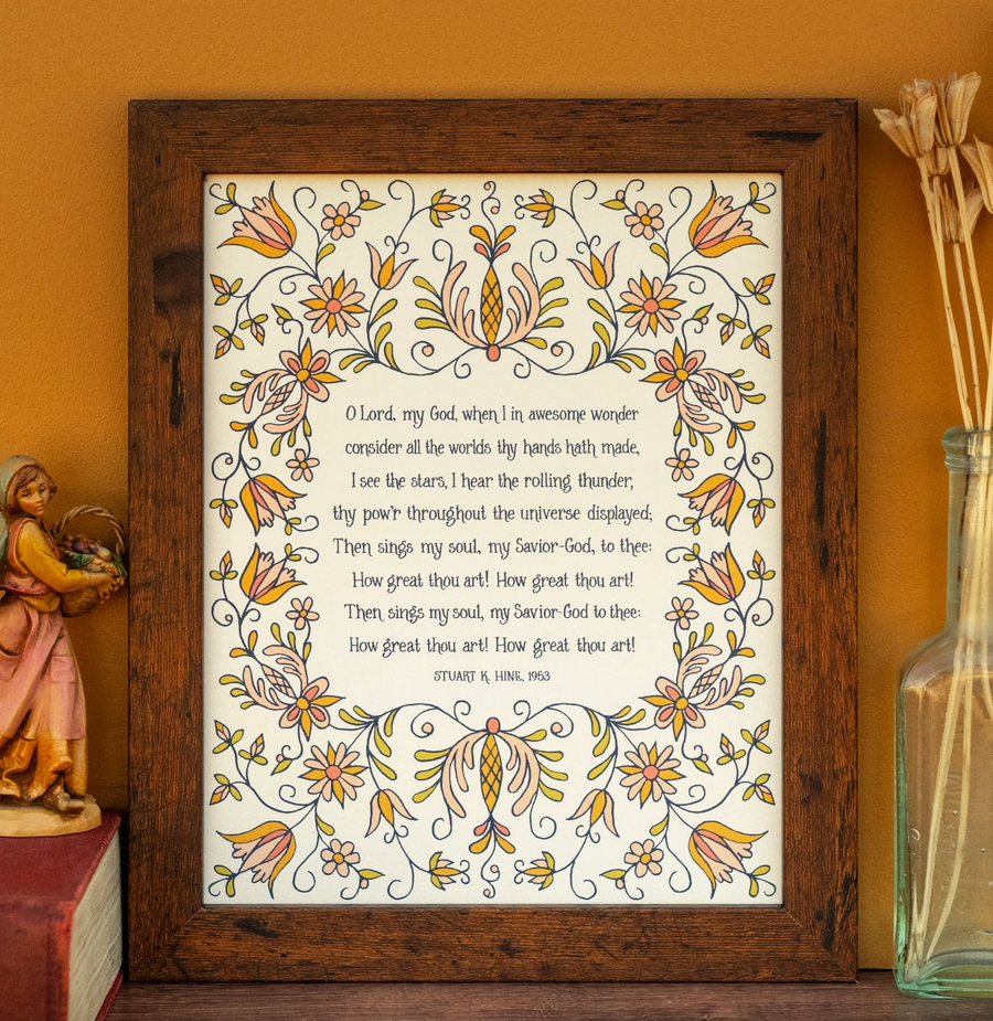 Little Things Studio How Great Thou Art Hymn Art Print