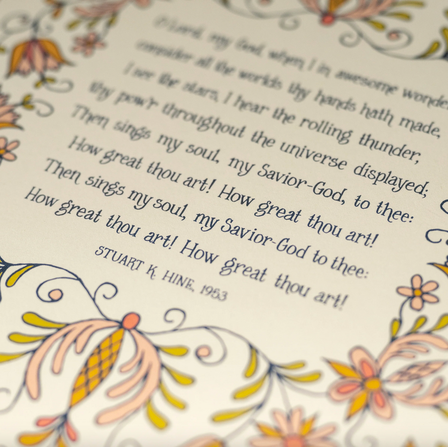 Little Things Studio How Great Thou Art Hymn Art Print