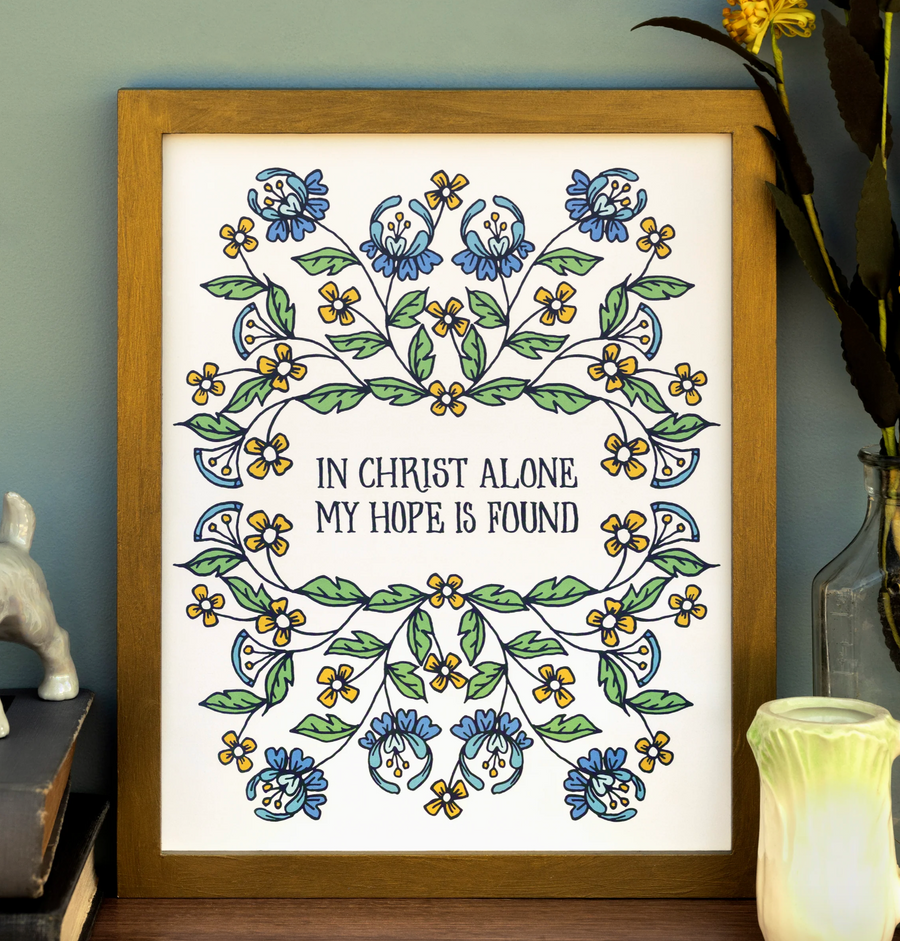 Little Things Studio In Christ Alone Hymn Art Print