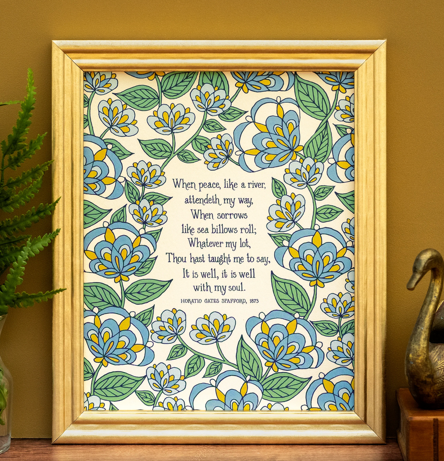 Little Things Studio It Is Well Hymn Art Print