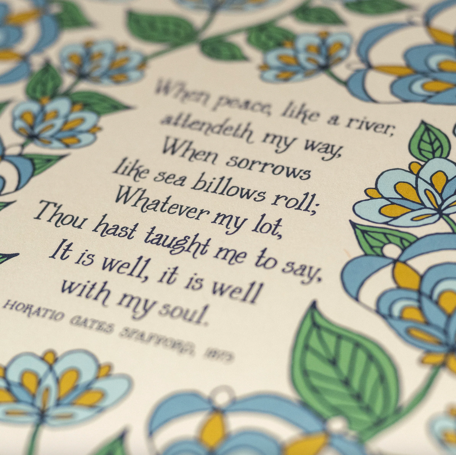 Little Things Studio It Is Well Hymn Art Print