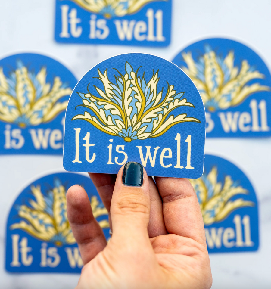 Little Things Studio It Is Well Hymn Sticker