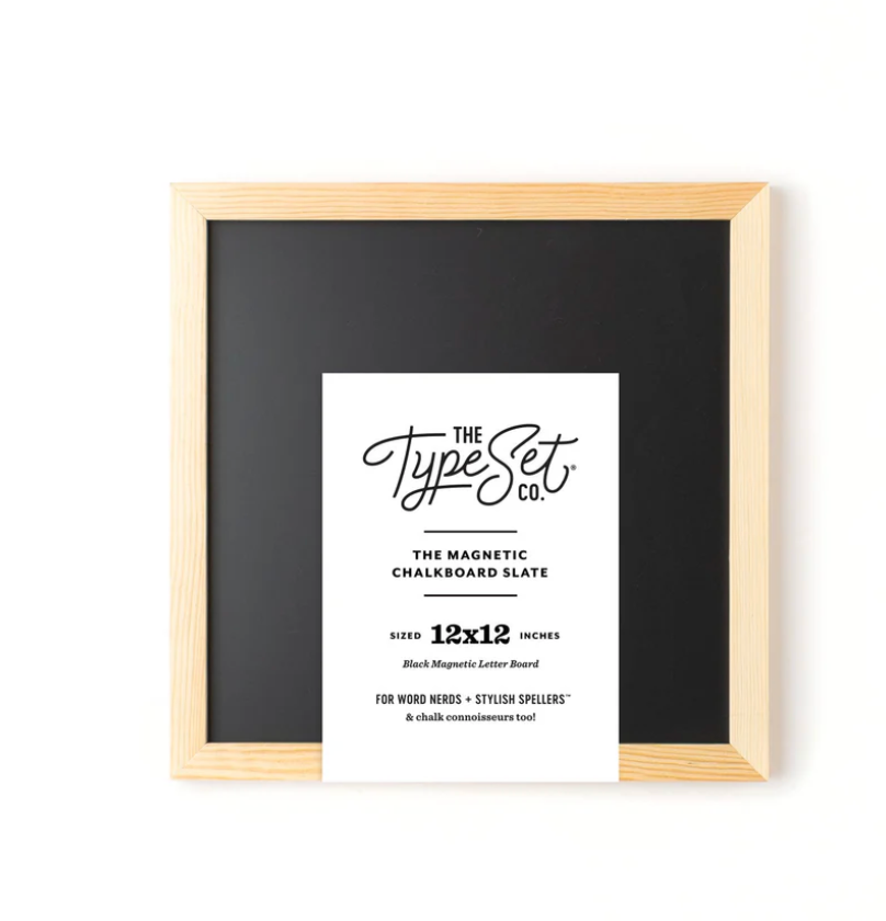 The Type Set Co. 12x12 Black Magnetic Board