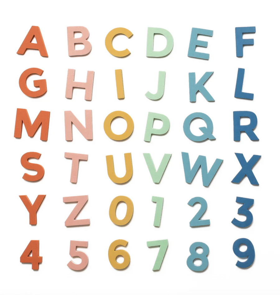 The Type Set Co. 2" 36 Piece Rainbow Mod Magnetic Letters