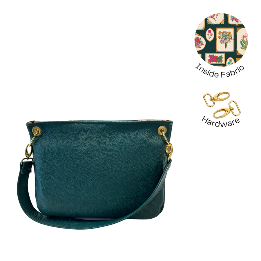 Betty Bag Teal Italian Pebble READY TO SHIP