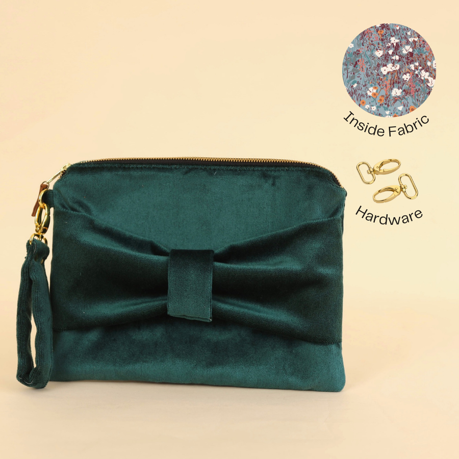 Velvet Bow Clutch READY TO SHIP