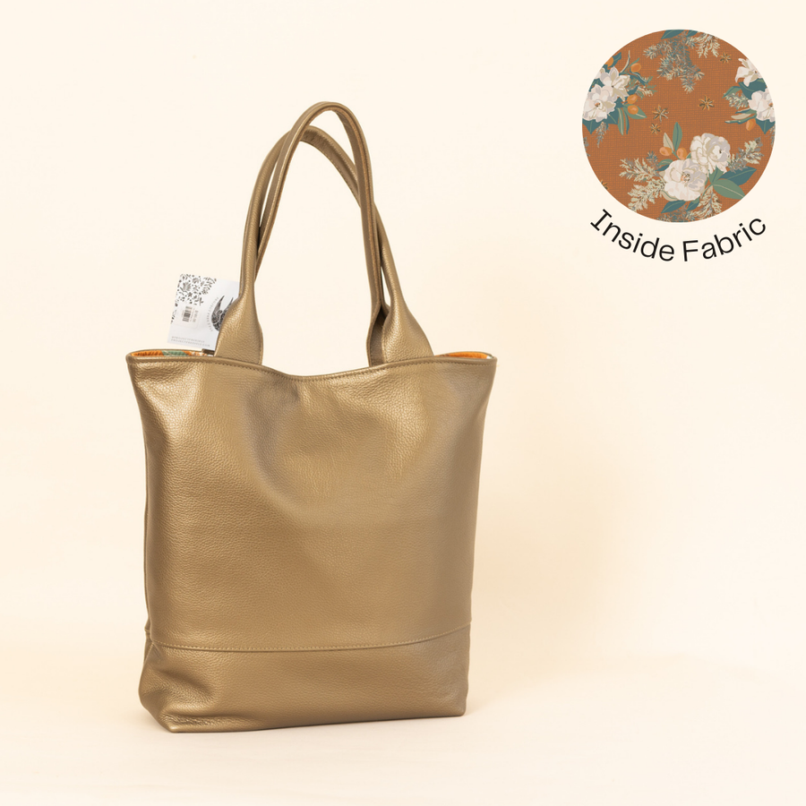 Abbey Tote All Leather Bronze