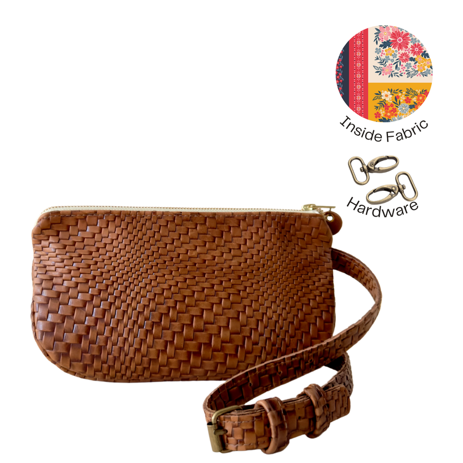 CleVegas Belt Bag Cognac Butan Woven