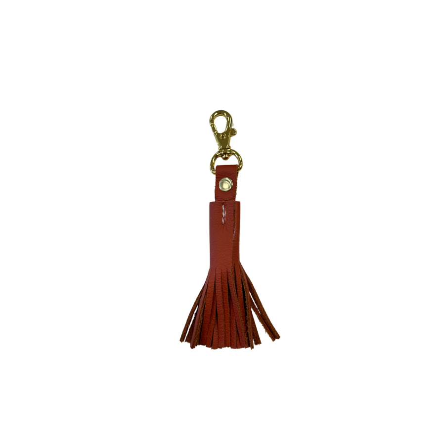 Leather Tassel Keychain