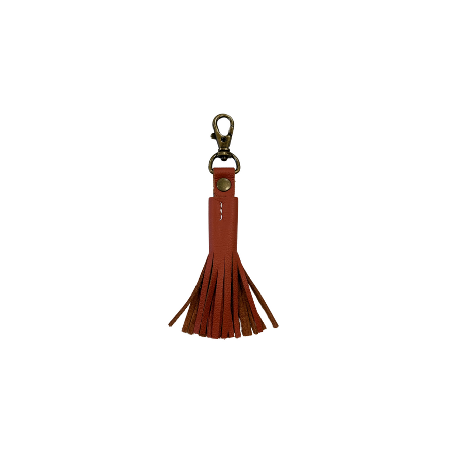 Leather Tassel Keychain