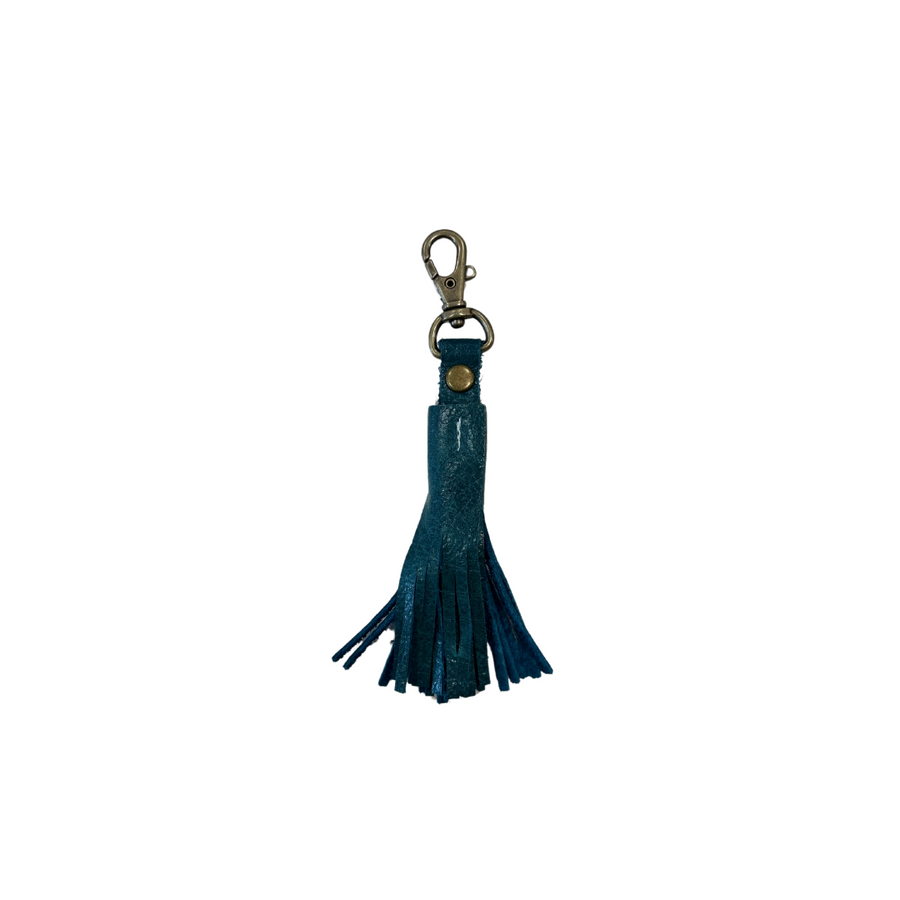 Leather Tassel Keychain