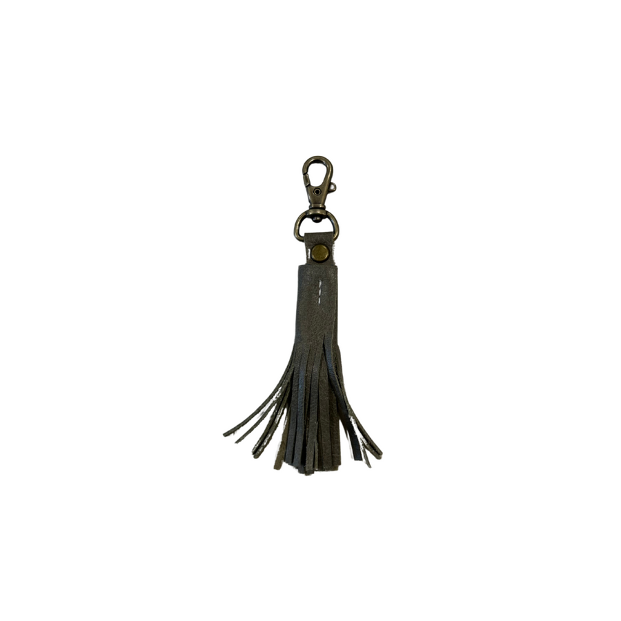 Leather Tassel Keychain