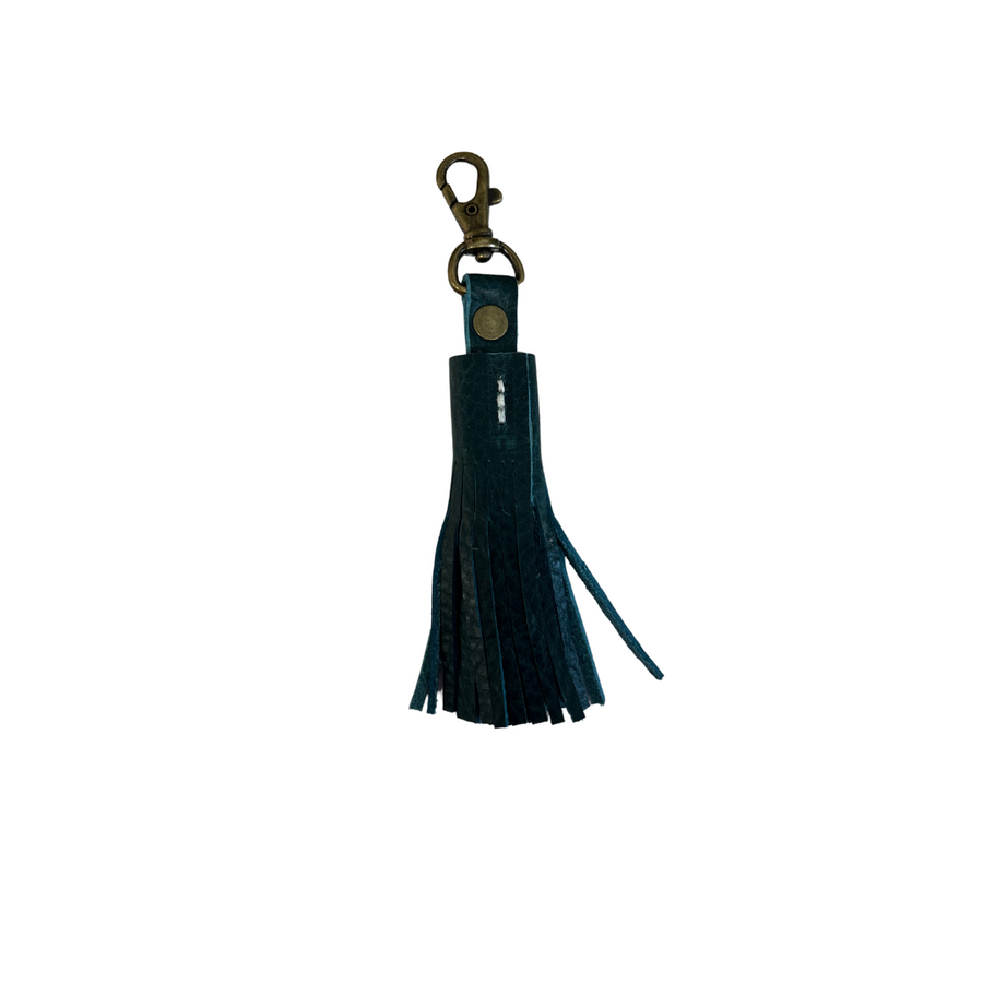 Leather Tassel Keychain