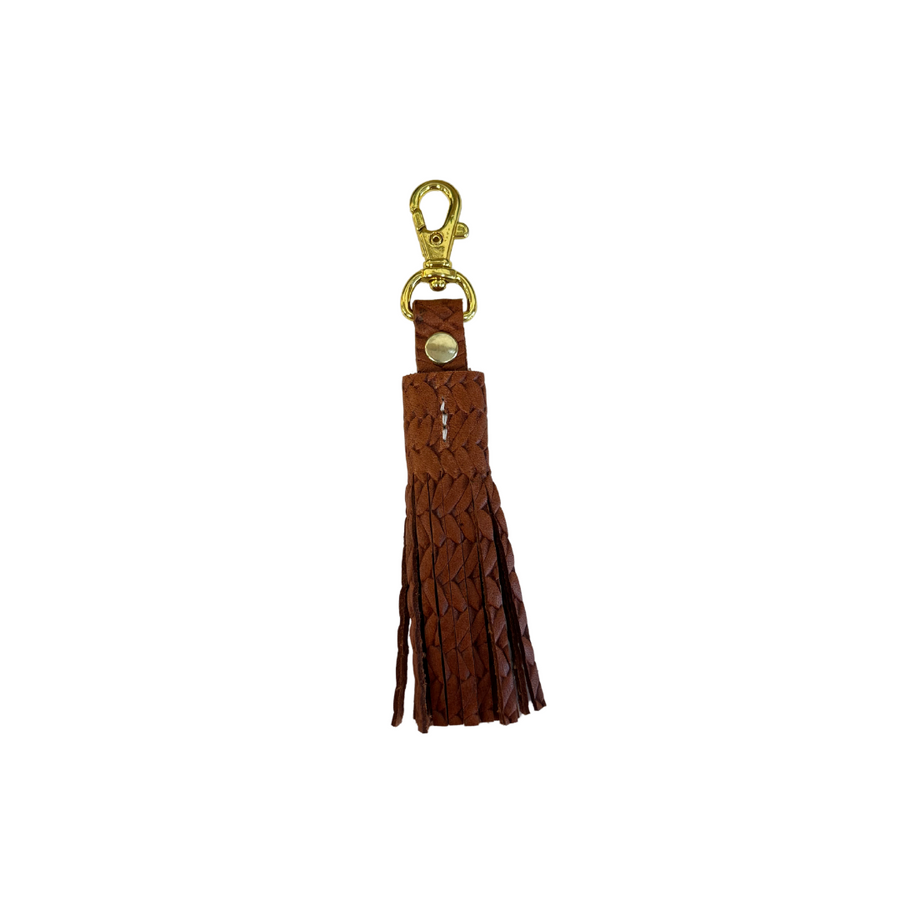 Leather Tassel Keychain