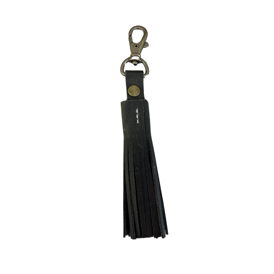 Leather Tassel Keychain