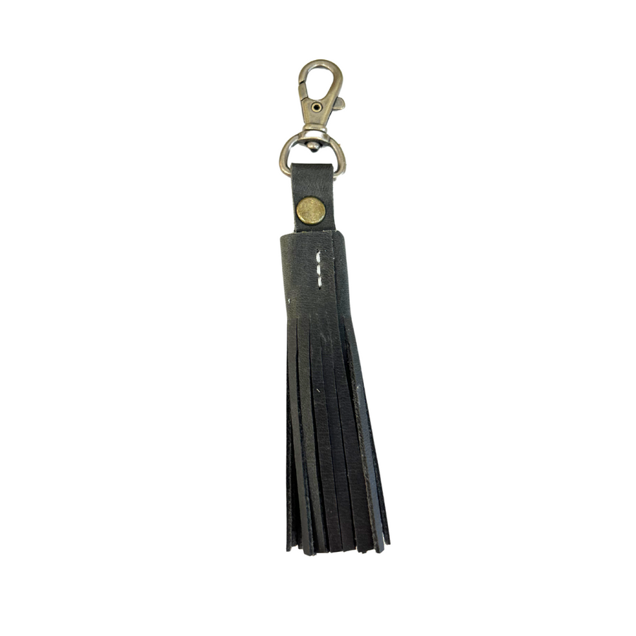 Leather Tassel Keychain