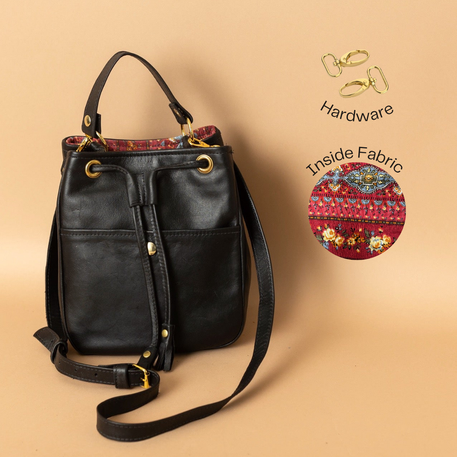 Gina Maria Bag Black Genuine Leather