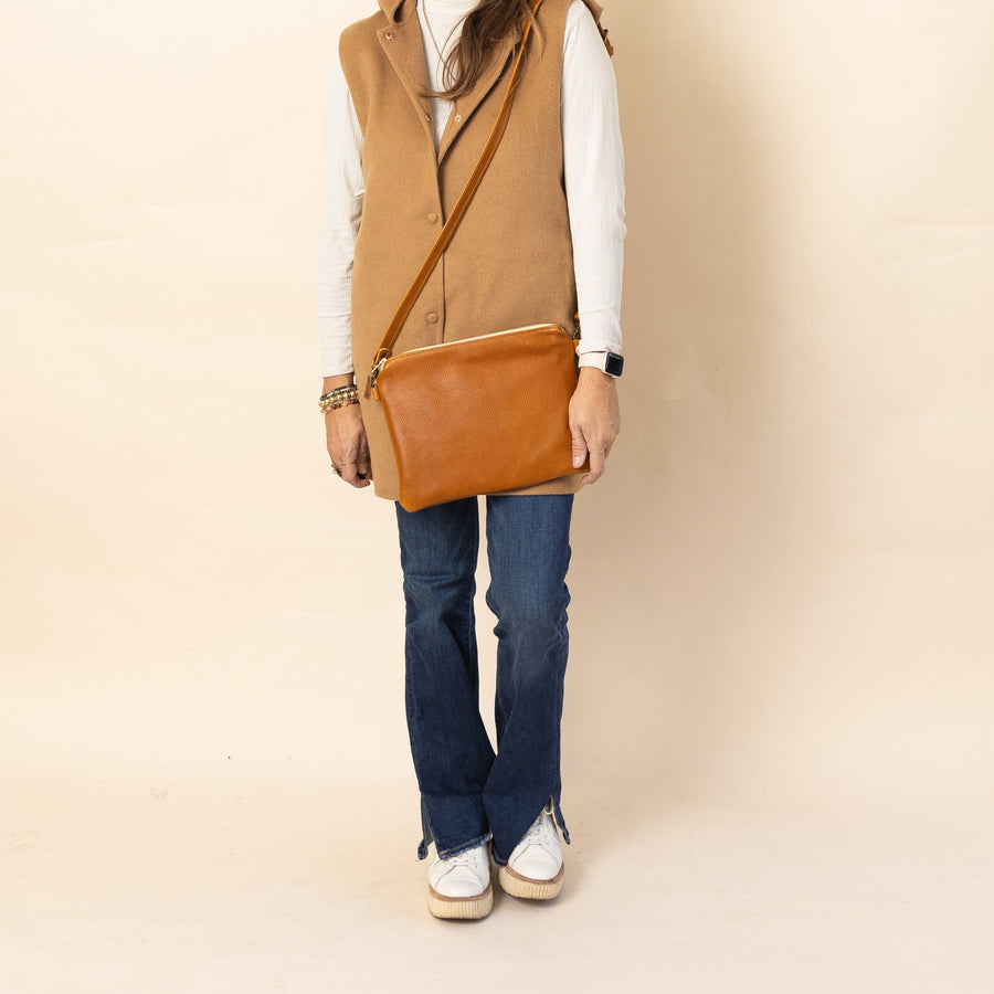 Laney Crossbody Saddle Brown READY TO SHIP