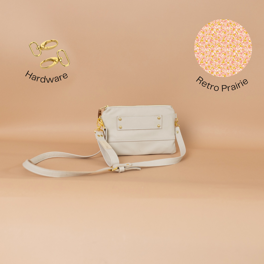 Ivey Wallet Crossbody Stone Italian Leather