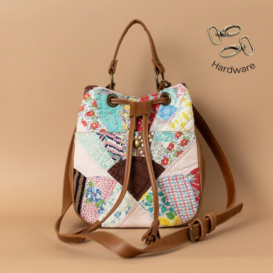 Gina Maria Bucket Bag Vintage Quilt #4