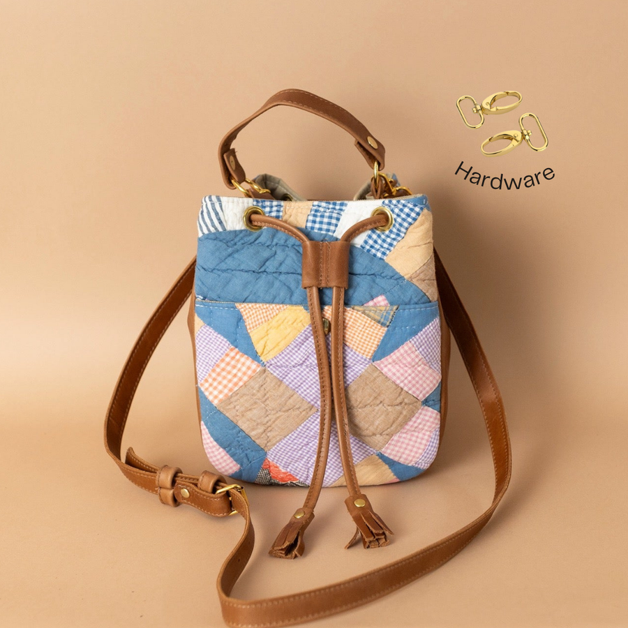 Gina Maria Bucket Bag Vintage Quilt #1