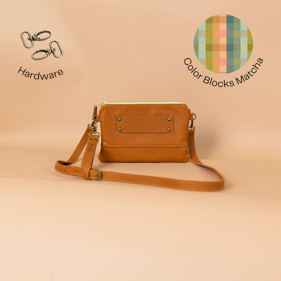 Ivey Wallet Crossbody Whiskey Italian Leather