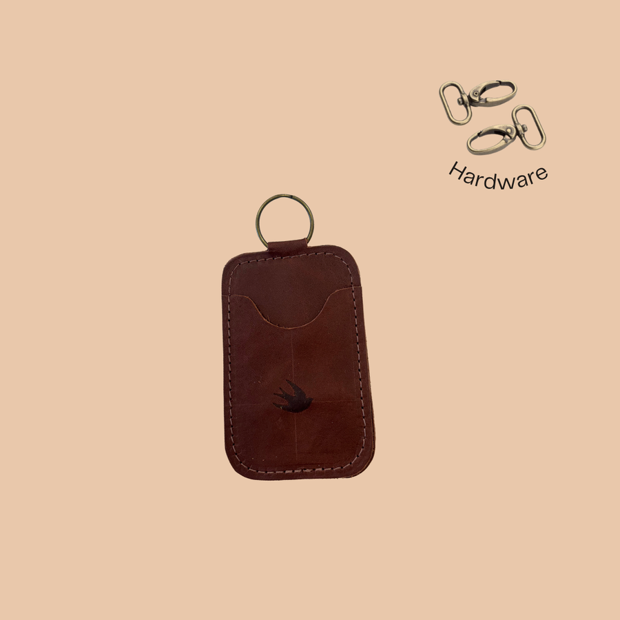 All Leather Keychain Cardholder