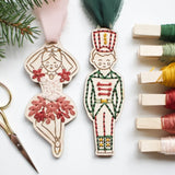 The HNB House Nutcracker Ballerina and Soldier Ornament Embroidery Kit