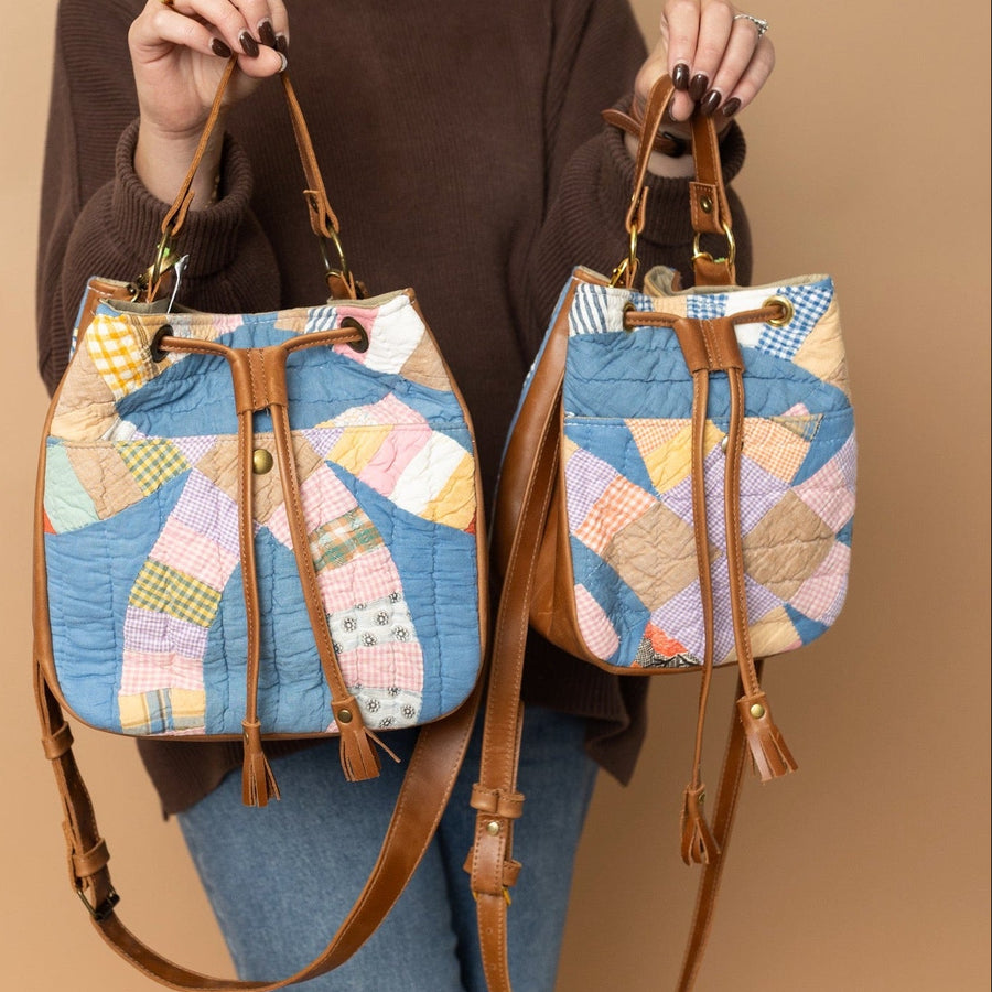 Gina Maria Bucket Bag Vintage Quilt #1